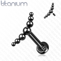 Titan Piercing 7 Kugeln schwarz 1,2x6