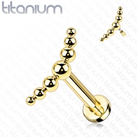 Titan Piercing 7 Kugeln goldfarben 1,2x6