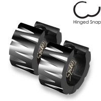 Ohrringe Ring Facettenschliff schwarz