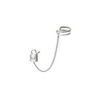 Earcuff Verschluss Ohrstecker - Silber