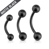 Piercing zwart mat 1.2x6mm