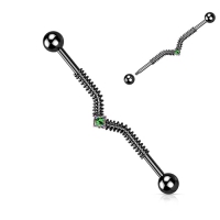 Industrial Piercing V-Feder Welle schwarz