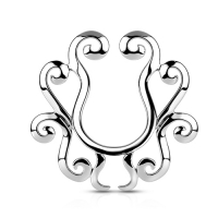 Fake Brustwarzenpiercing Tribal Floral