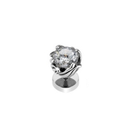 FAKE Plug Tribal Floral Vine CZ weiß