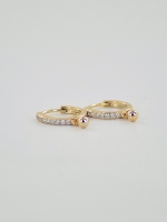 Oorring hanger dot - goud