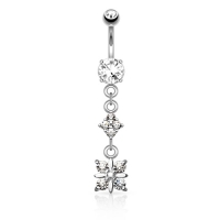 Bauchnabelpiercing Diamant mit Anhänger