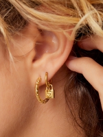 Oorring hoop 0.8x14 - goud