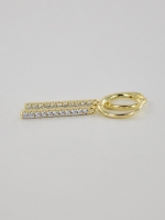 Oorring hanger glitter - goud