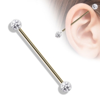 Industrial Piercing Ferido vergoldet