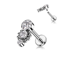 Piercing 3 Runden anmutig