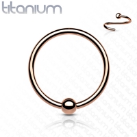 Biegbarer Ring Titan 0,8x8mm rosévergoldet