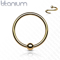 Biegbarer Ring Titan 0,8x8mm vergoldet