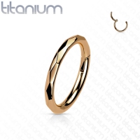 Piercing Clicker Titan polierte Seite rosévergoldet 1,2x8