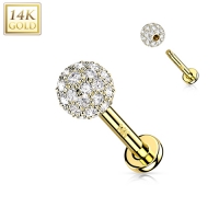 14kt Gold Feste Kugel 1,2x8
