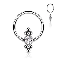 Piercing Ball Closure Ring flache Kugel Cluster