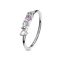 Piercing CZ Herzen oben