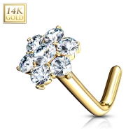 Piercing 14kt Blumencluster