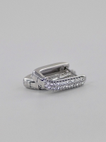 Oorbellen shimmer spark groot - zilver