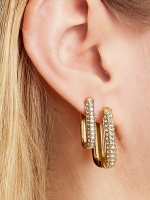 Oorbellen shimmer spark groot - zilver