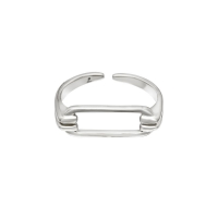 Ring mit geometrischer Form – Silber