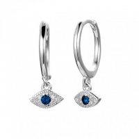 Ohrringanhänger blaues Auge - 925 Silber
