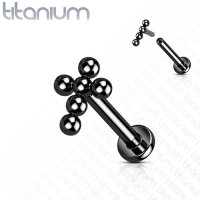 Piercing Titan Kugel Kreuz 1,2x8 schwarz