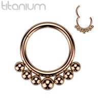 Piercing Titan Clipper Outer Gradued Balls 1.2x8 rosévergoldet