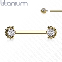 Brustwarzenpiercing Beaded Edge vergoldet