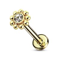 Piercing stud Ball Top steen
