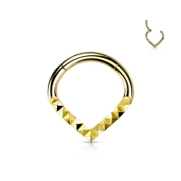 Pyramid Cuts Chevron Clicker 1,2x8 vergoldet