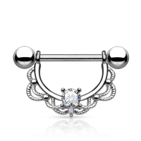 Brustwarzenpiercing anmutiger Tropfen