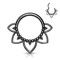 Piercing Clicker Filigran anmutig schwarz