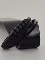 Stoere armband zwart