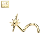14kt Gold Nasenpiercing Sparkle Top