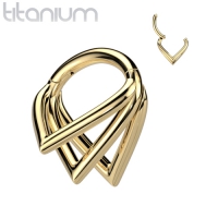 Titan mit dreifachen Chevron-Reifen, 10 mm, vergoldet