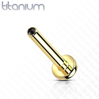 Piercingstäbe mit Innengewinde 1,2 mm Drahtstärke / 8 mm goldfarben