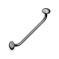 Piercing-Enden 45 Grad flache Scheibe schwarz