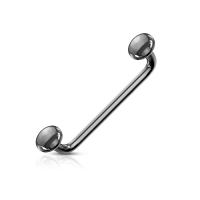 Piercing-Enden 90 Grad flache Scheibe schwarz