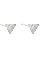 Dreieckiger Ohrstecker mit Animalprint – Silber