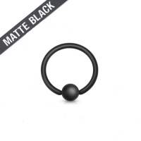 Ball Closure Ring matt schwarz 1,6mm x 8mm
