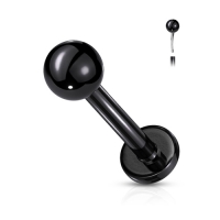 Piercing rund schwarz 1,2x6 mm