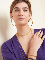 Ketting bladeren - goud
