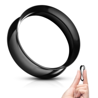 6mm Double-Flare Tunnel weiches Silikon Ultra dünn schwarz