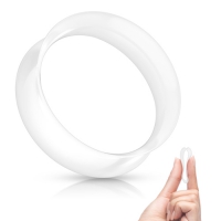 8mm Double-Flare Tunnel weiches Silikon Ultra dünn weiß