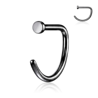 Piercing Titan D-Form schwarz 0,8x10