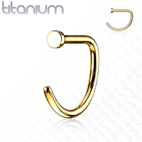 Piercing Titan D-Form vergoldet 0,8x10