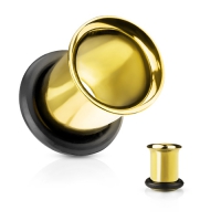 2,4 mm Single Flared Tunnel vergoldet