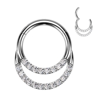 Piercing Titan Clicker Doppel Creolenring 1,2x6