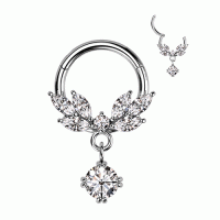 Piercing Clicker mit CZ Rankenhänger 8mm