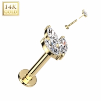 Piercing 14kt Marquise 1,2x8